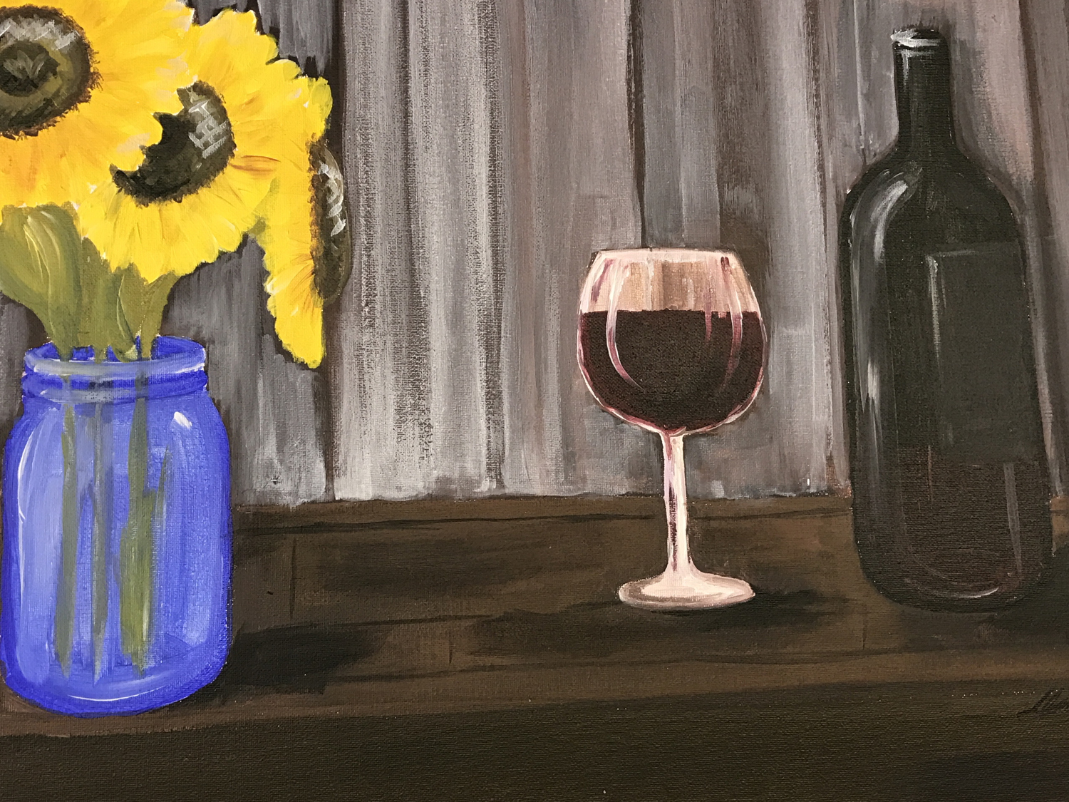 In Studio – Wine and Sunflowers